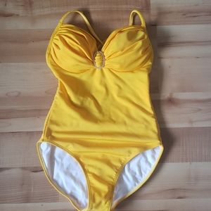 Lady M Gorgeous Yellow Pageant Swimsuit Sz. Small